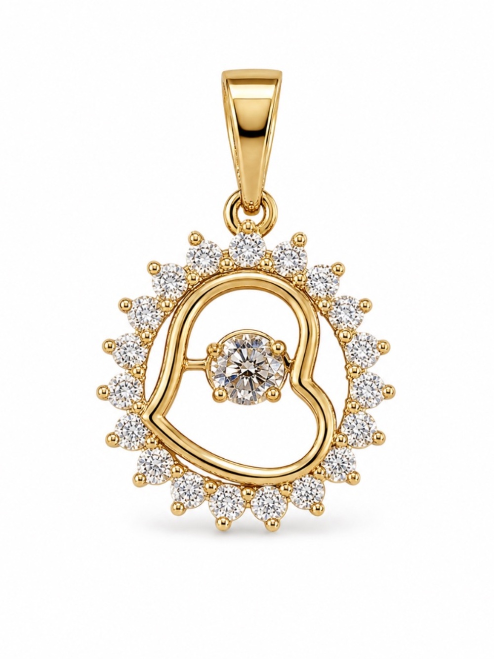 NWT Dancing “Diamond” Heart Pendant